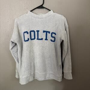 WOOLLY THREADS Colts Football Pullover Sweatshirt Size XS comfort long sleeve
